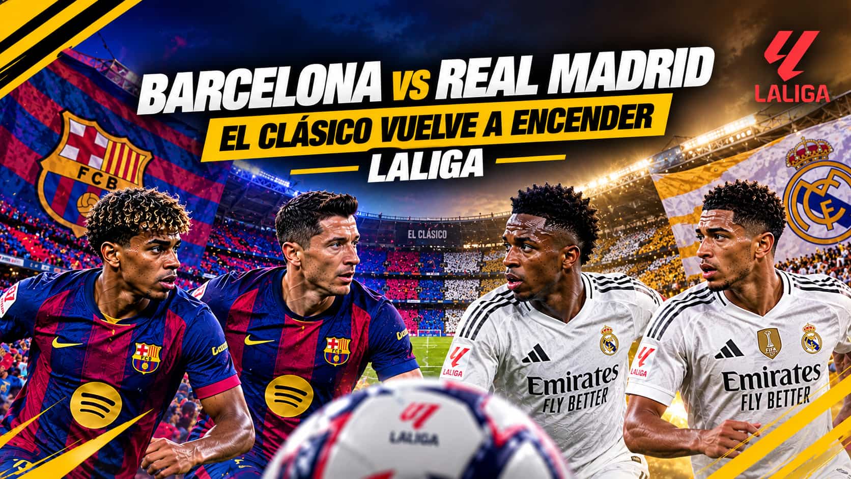 Barcelona vs Real Madrid El Clásico vuelve a encender LaLiga. Barcelona vs Real Madrid