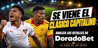 Aucas vs LDU Quito: el Superclásico que mueve el hexagonal Vive el clásico de la capital con Doradobet, tu casa de apuestas deportivas.