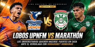 Lobos UPNFM vs Marathón 2026 por la Liga Nacional con DoradoBet Honduras