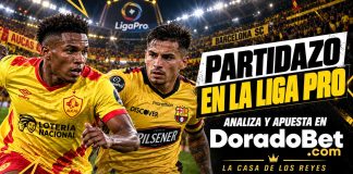 Aucas recibe al Barcelona SC por la Liga Pro, conoce los mejores mercados y cuotas en DoradoBet EC.