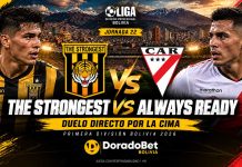 The Strongest vs Always Ready 2026 por la Primera División en DoradoBet Bolivia