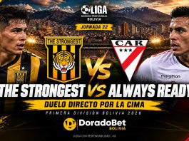 The Strongest vs Always Ready 2026 por la Primera División en DoradoBet Bolivia