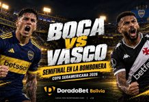 Boca Juniors vs Vasco da Gama 2026 por la Copa Sudamericana en DoradoBet Bolivia