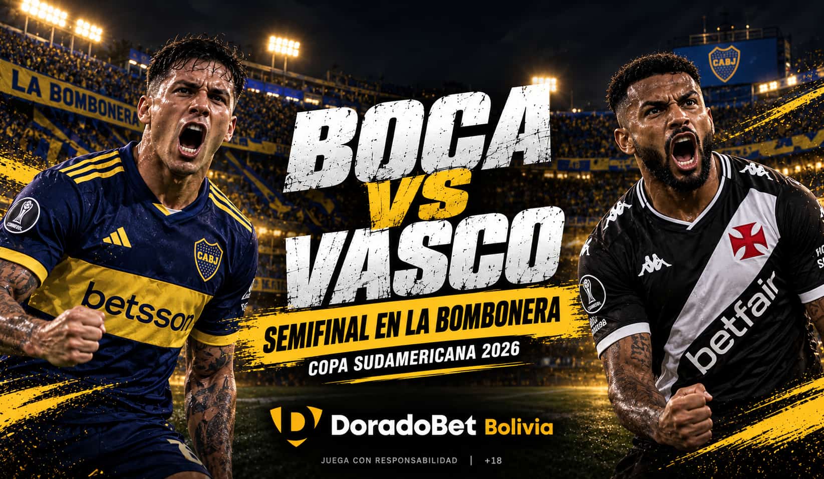 Boca Juniors vs Vasco da Gama 2026 por la Copa Sudamericana en DoradoBet Bolivia