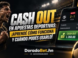 Cash out en apuestas deportivas: cómo funciona el cobro anticipado y cuándo puede aparecer en DoradoBet Honduras.