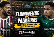 Fluminense vs Palmeiras 2026 por la Copa Libertadores en DoradoBet Bolivia