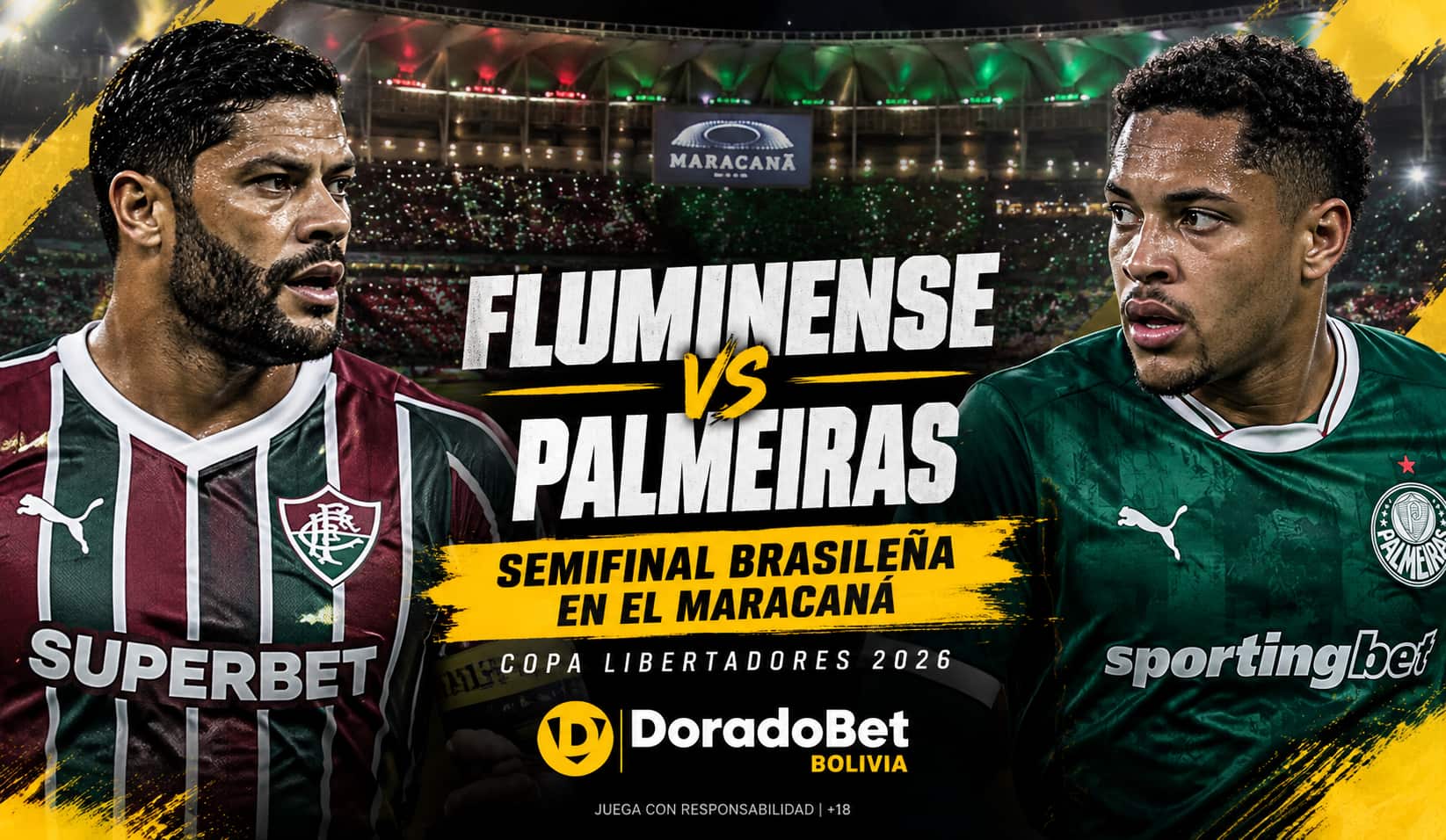 Fluminense vs Palmeiras 2026 por la Copa Libertadores en DoradoBet Bolivia