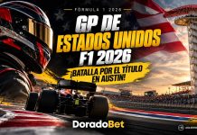 GP de Estados Unidos F1 2026: horarios, favoritos y apuestas GP de Estados Unidos F1 2026 en Austin: horarios, pilotos y apuestas con DoradoBet Panamá