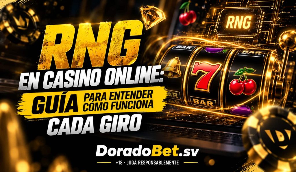 RNG en casino online: generador de números aleatorios y funcionamiento de los giros independientes en tragamonedas de DoradoBet El Salvador.