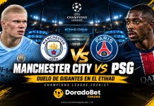 Manchester City vs PSG 2026 por la Champions League con DoradoBet Panamá
