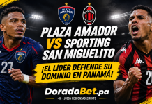 Plaza Amador vs Sporting San Miguelito por el Apertura 2026 de Panamá: previa, pronóstico y apuestas con DoradoBet Panamá.