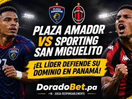 Plaza Amador vs Sporting San Miguelito por el Apertura 2026 de Panamá: previa, pronóstico y apuestas con DoradoBet Panamá.