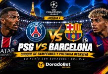 PSG vs Barcelona 2026 por la Champions League con DoradoBet Bolivia