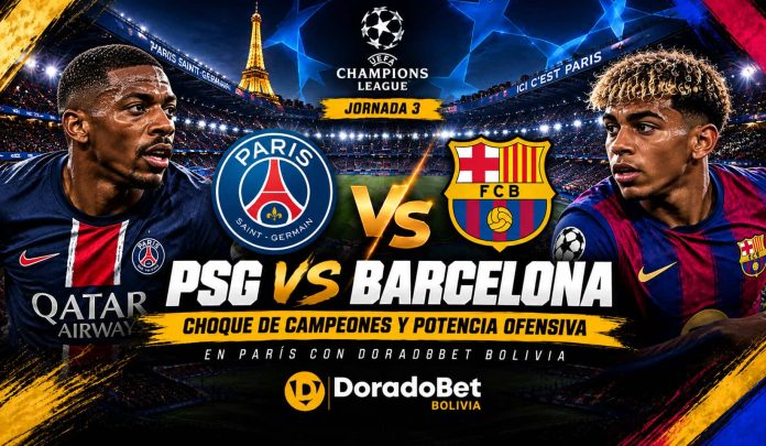 psg-barcelona-bo PSG vs Barcelona 2026 por la Champions League con DoradoBet Bolivia