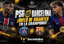 PSG vs Barcelona 2026 por la Champions League con DoradoBet Panamá
