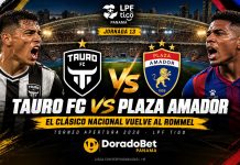 Tauro FC vs Plaza Amador 2026 por la LPF en DoradoBet Panamá